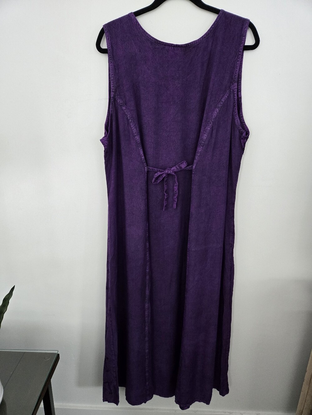 Flower Whimsigoth Fairycore Embroidered Maxi Dress. Purple. Size plus size one. - Picture 4 of 7